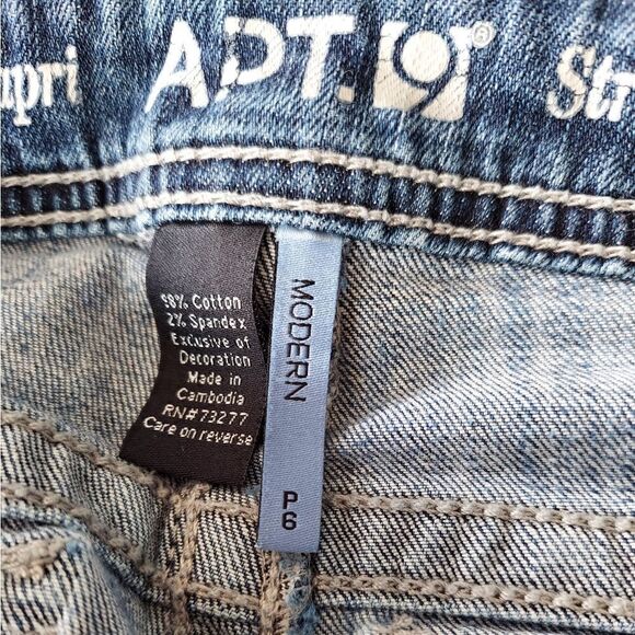 APT 9 Straight Leg   jean Capri P/6 Waist  15.5 In - Picture 5 of 5